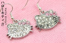 Mooie Hello Kitty strass oorbellen