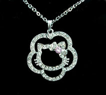 Hello Kitty Strass ketting, bloem