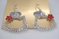 Hello-Kitty-strass-oorbellen-zilveren-haakje