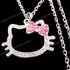 Zilverkleurige ketting met grote strass hanger_6